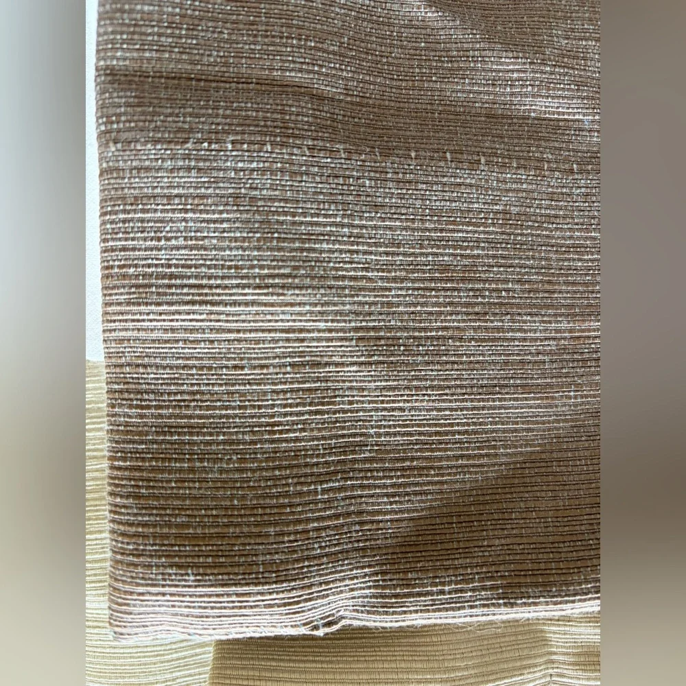 Thomasville Two-Tone Upholstery Fabric Drapes, 98”x18.5”, SET OF 2, LIKE NEW